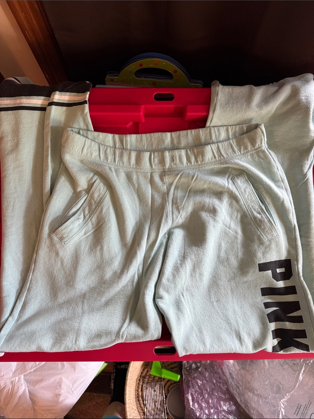 PINK Victoria's Secret Light Mint Terry Sweatshirt